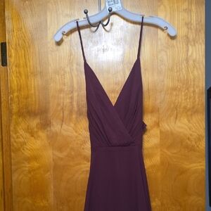 Chic Strapless Plum Dress